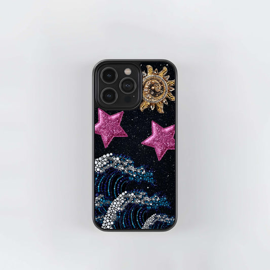 Stardust Wave Glitz Glass Case
