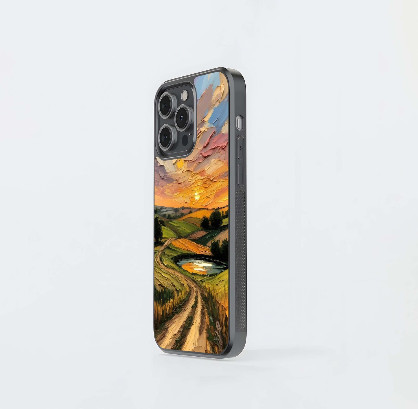 Golden Field Oil Paint Glass Case