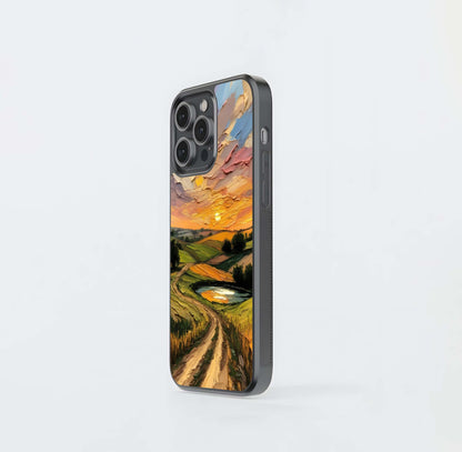 Golden Field Oil Paint Glass Case
