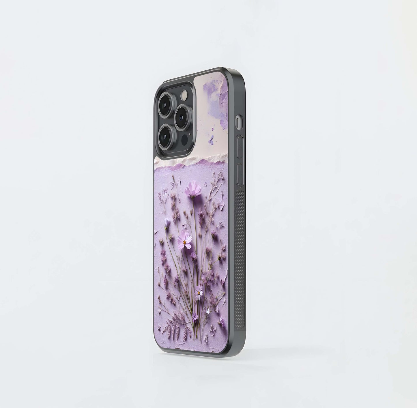 Aesthetic Yellow Doodle Collage Glass Case