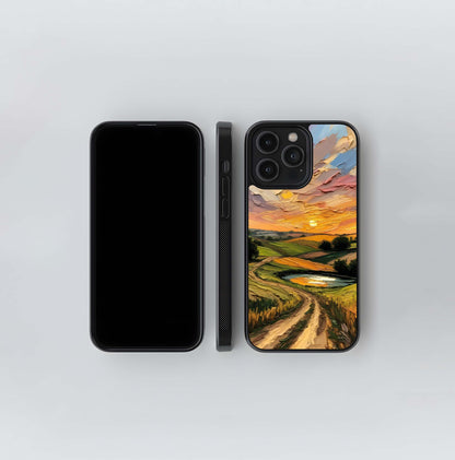 Golden Field Oil Paint Glass Case