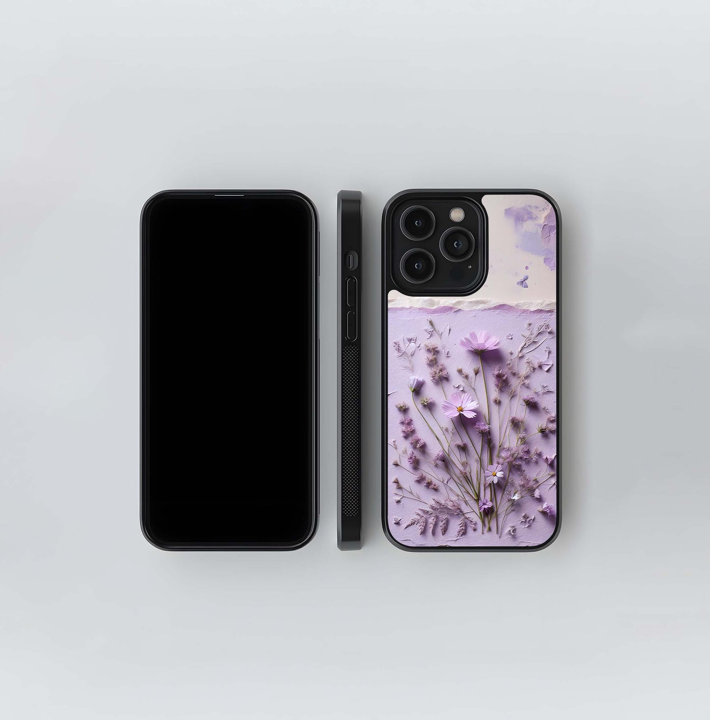 Aesthetic Yellow Doodle Collage Glass Case