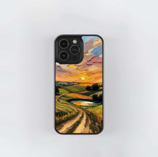 Golden Field Oil Paint Glass Case