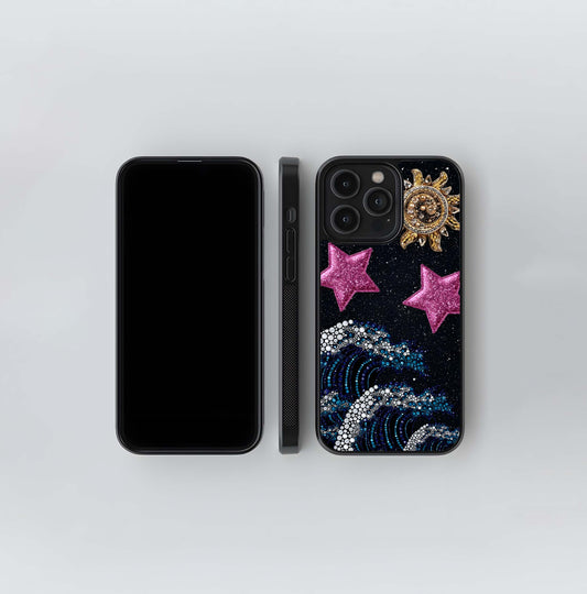 Stardust Wave Glitz Glass Case
