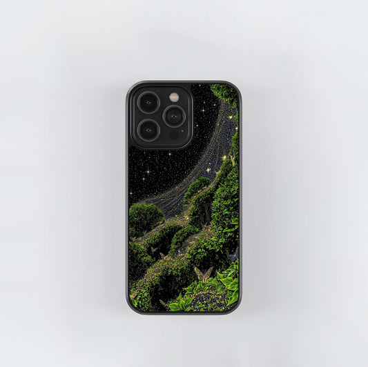 Starry Greenery Wallpaper Glass Case