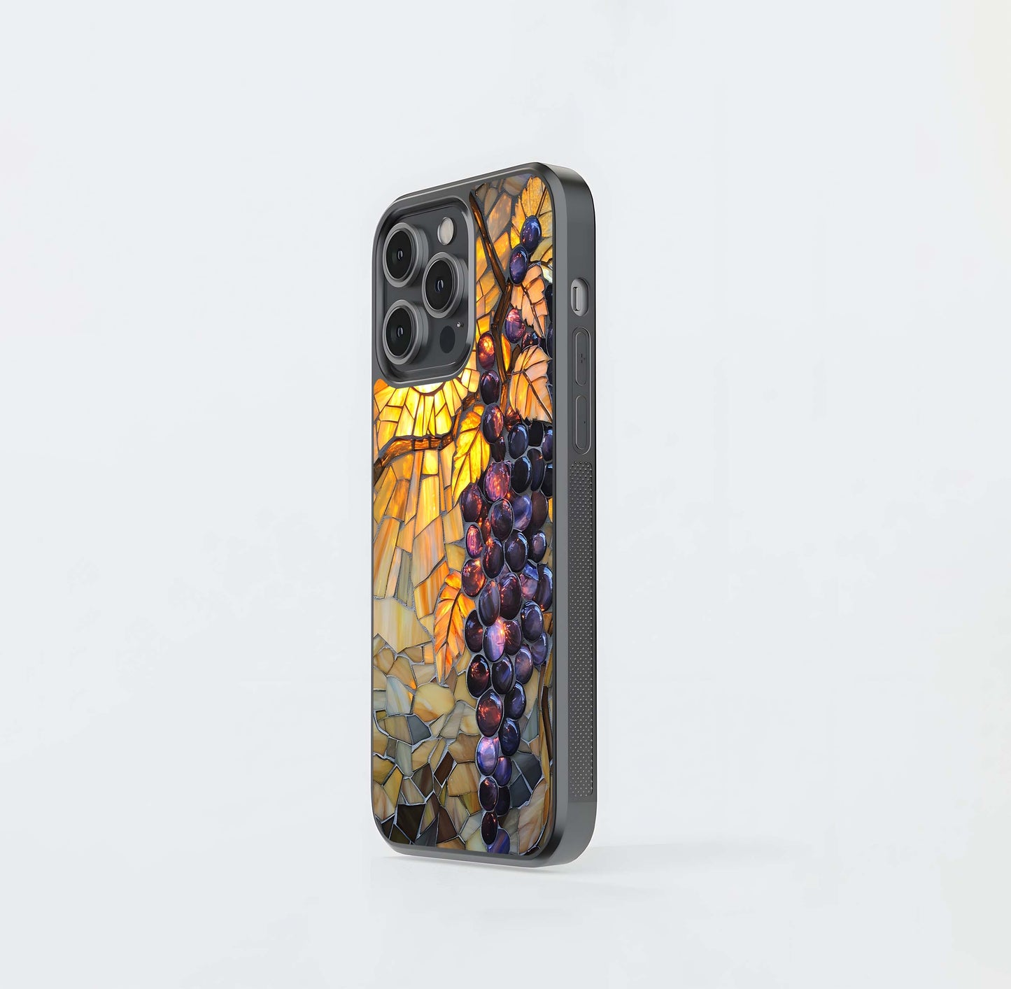 Golden Grapes Glow Glass Case