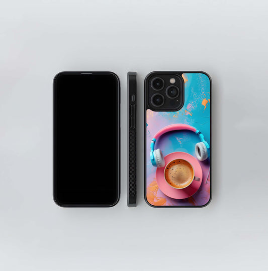 Pastel Coffee Vibes Glass Case