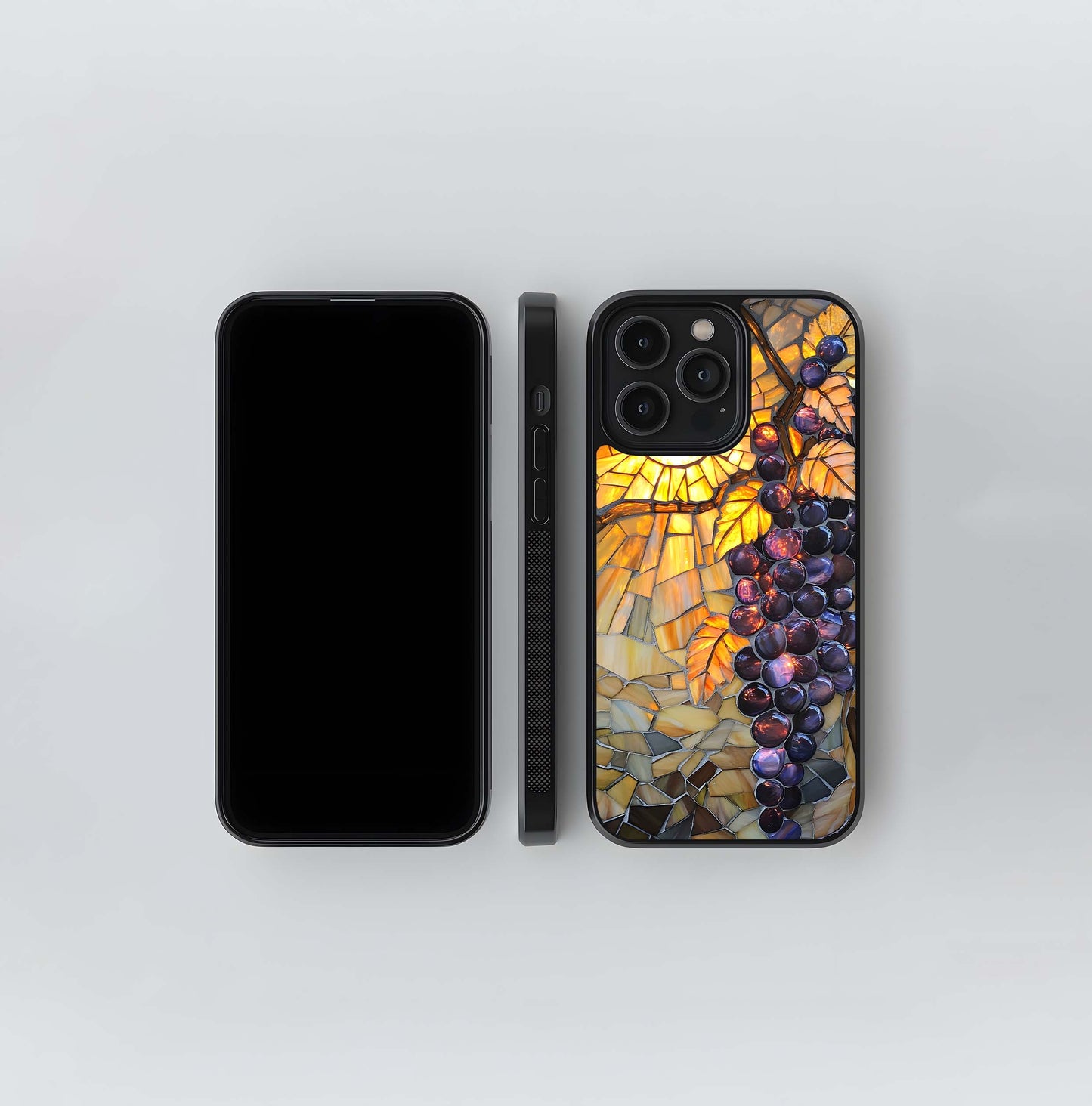 Golden Grapes Glow Glass Case