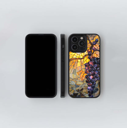 Golden Grapes Glow Glass Case