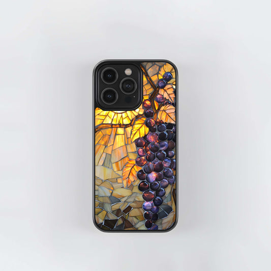 Golden Grapes Glow Glass Case