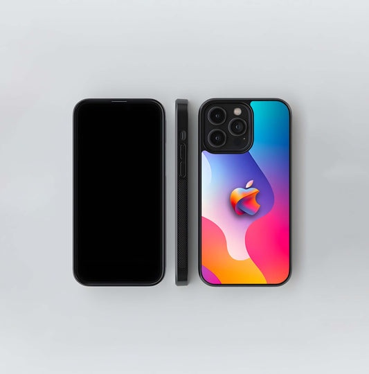 Vibrant Abstract Apple Glass Case