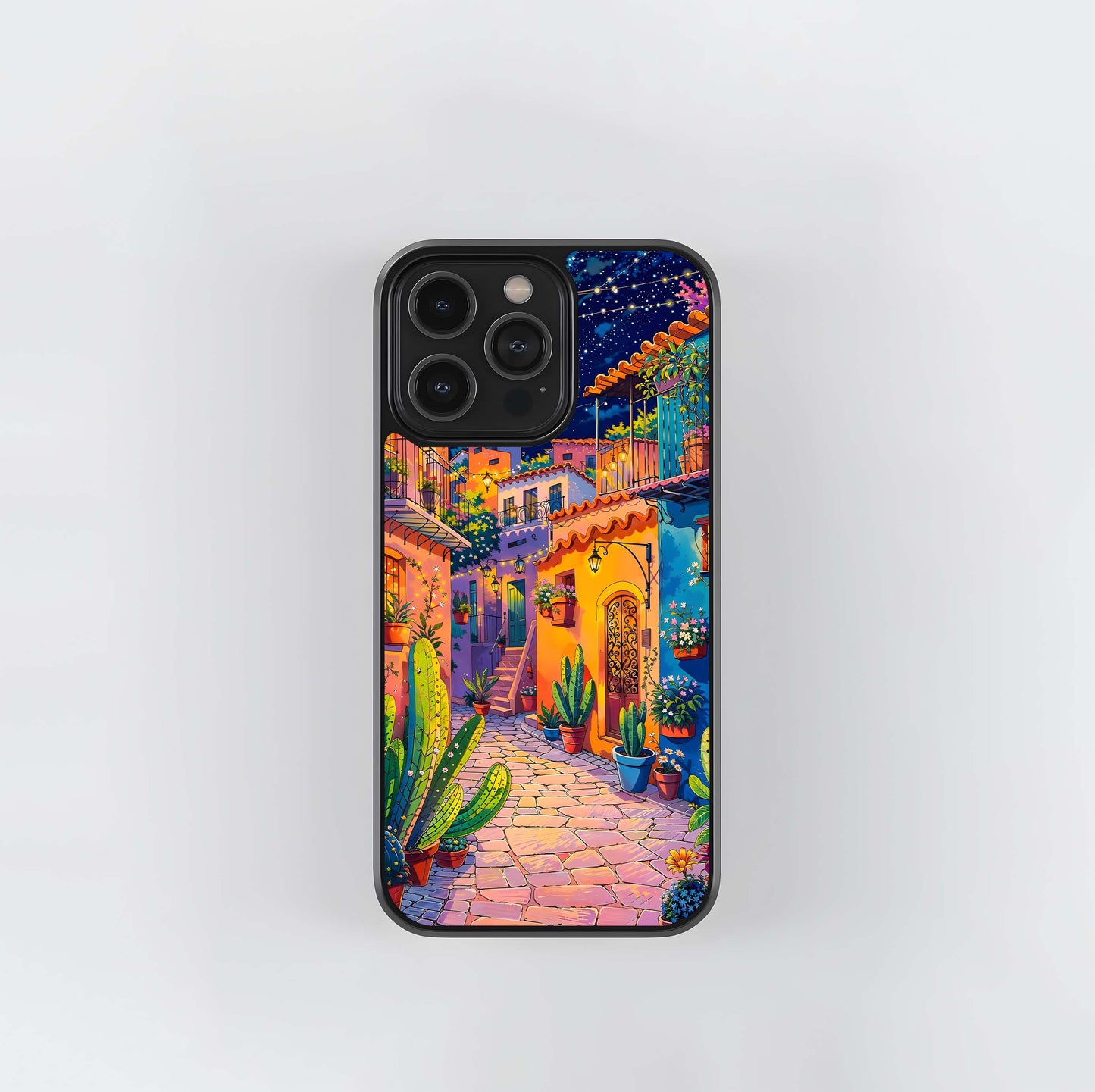 Starry Town Night Glass Case