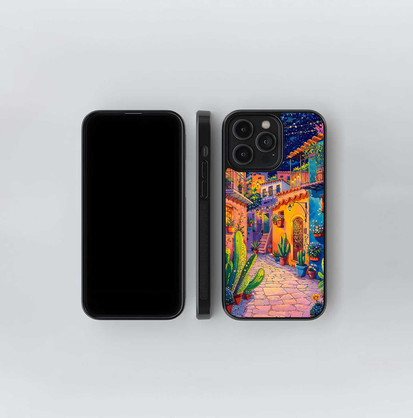 Starry Town Night Glass Case