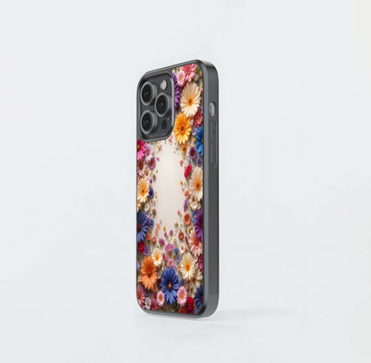 Vibrant Daisy Wreath Glass Case