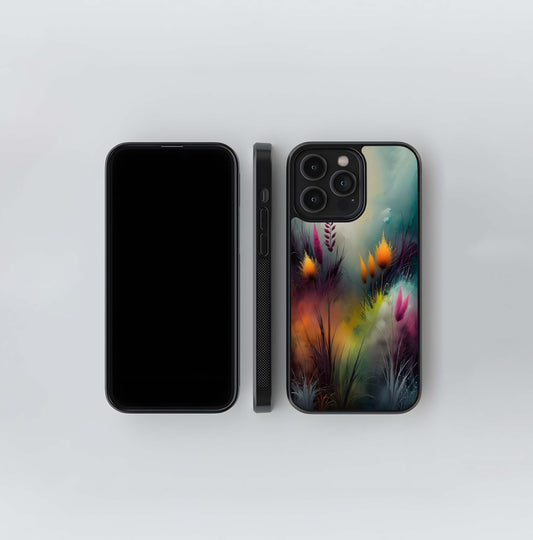 Vibrant Feather Plumes Glass Case