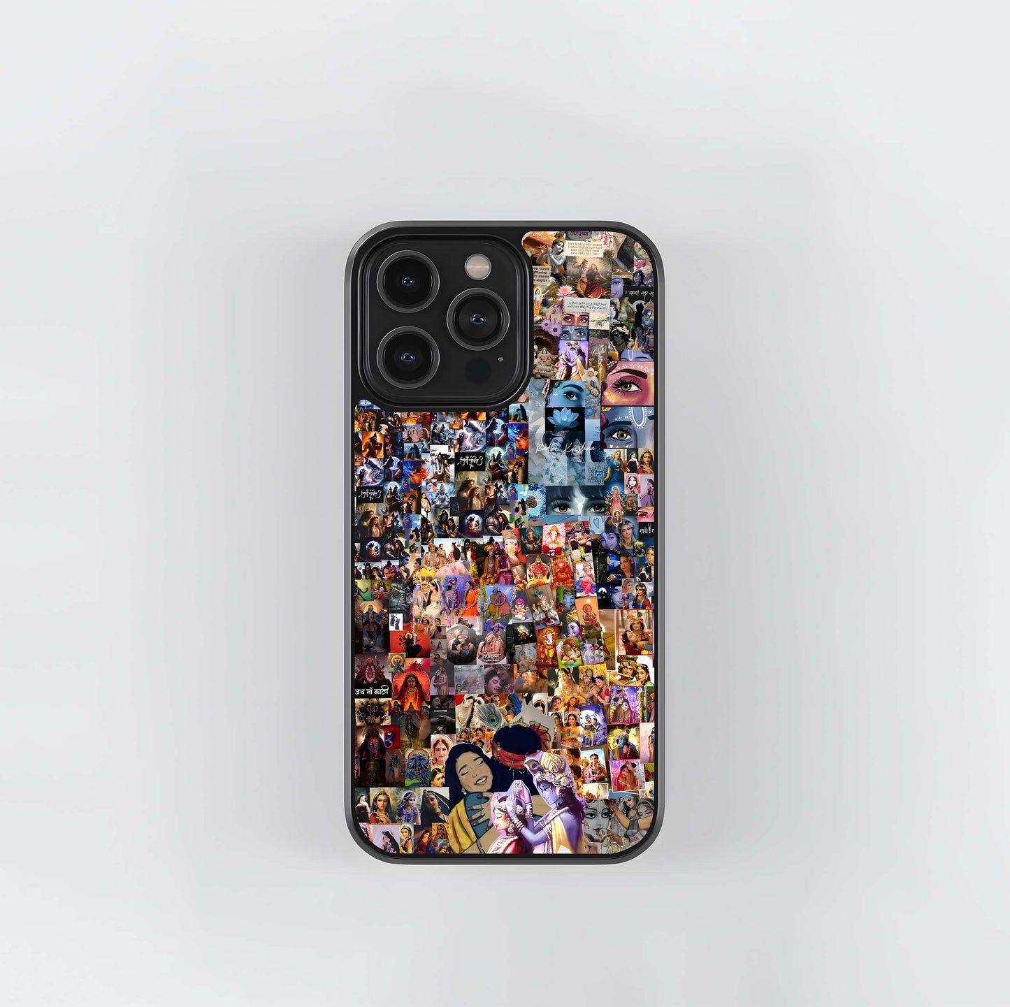 Divine Hindu Collage Glass Case