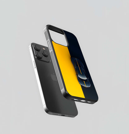 Bugatti Black and Yellow Split Glass Case