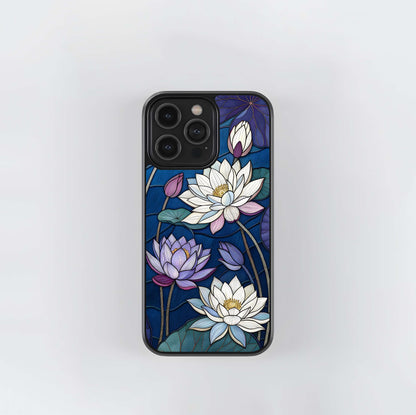 Purple Lotus Stained Glass Case