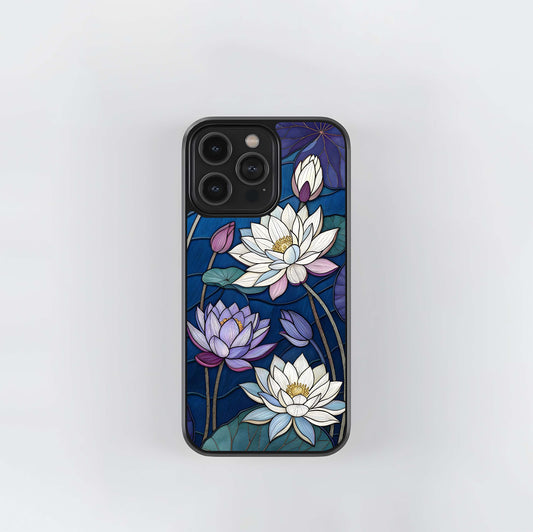 Purple Lotus Stained Glass Case