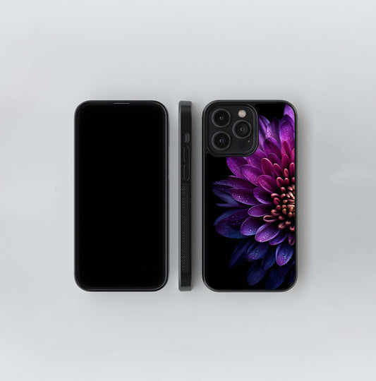 Violet Night Bloom Glass Case