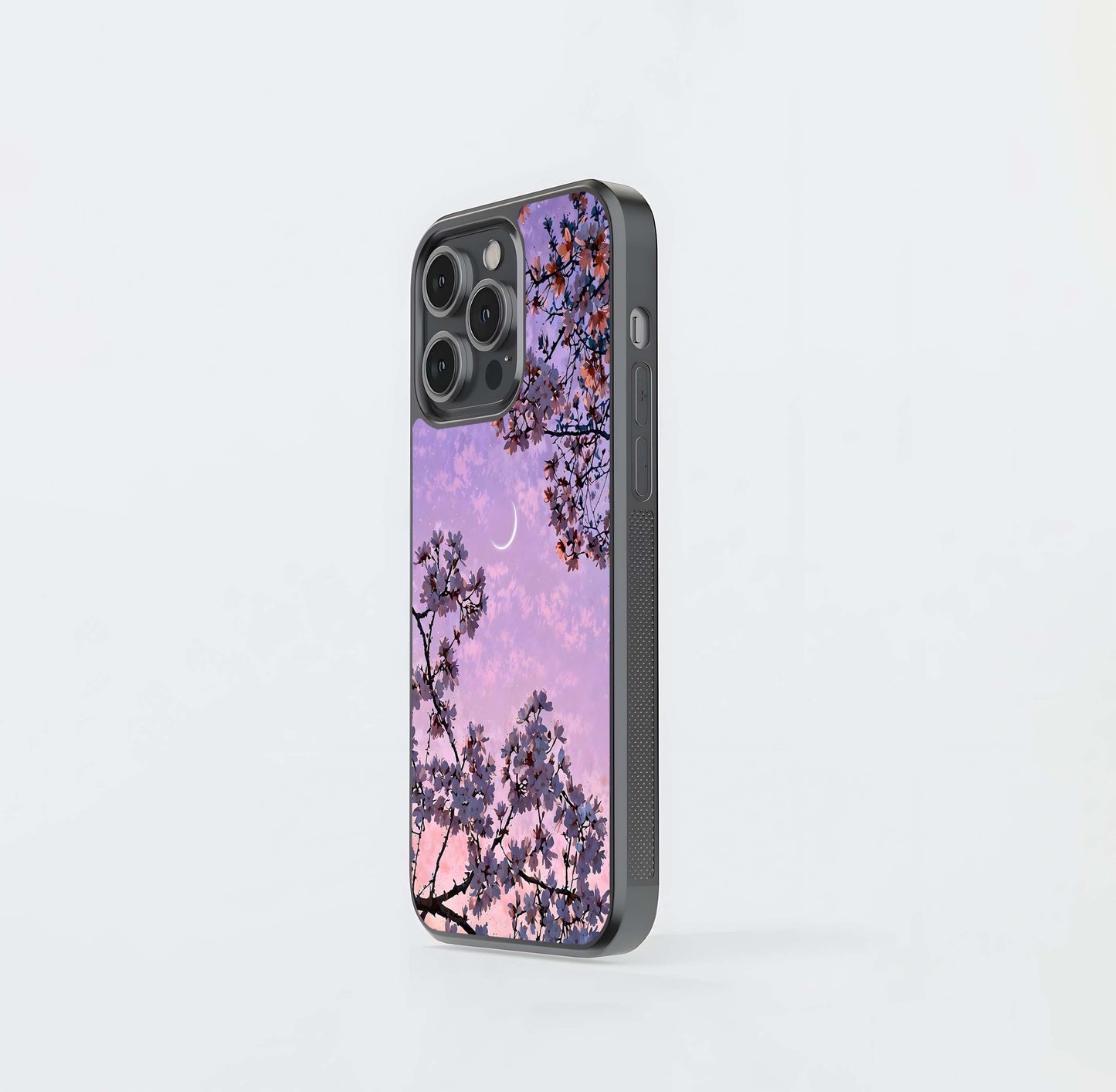 Purple Serenity Moon Glass Case
