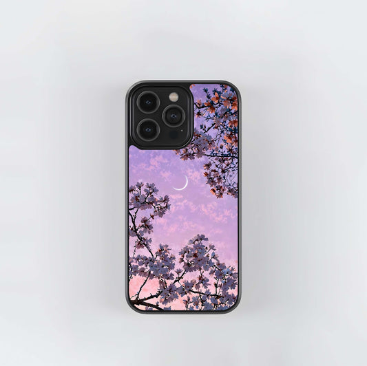 Purple Serenity Moon Glass Case
