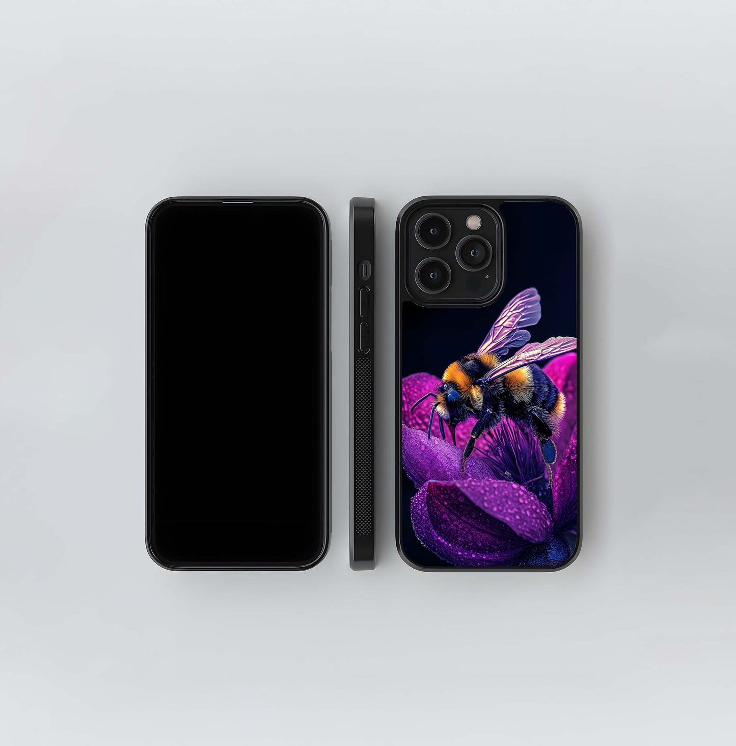 Bumble on Amethyst Glass Case