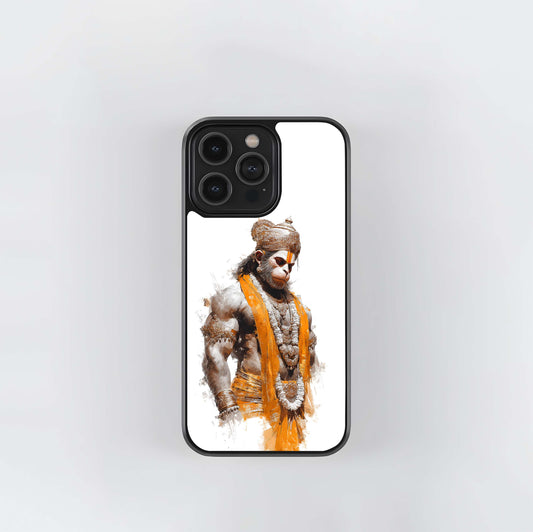 Warrior Hanuman Sketch Glass Case