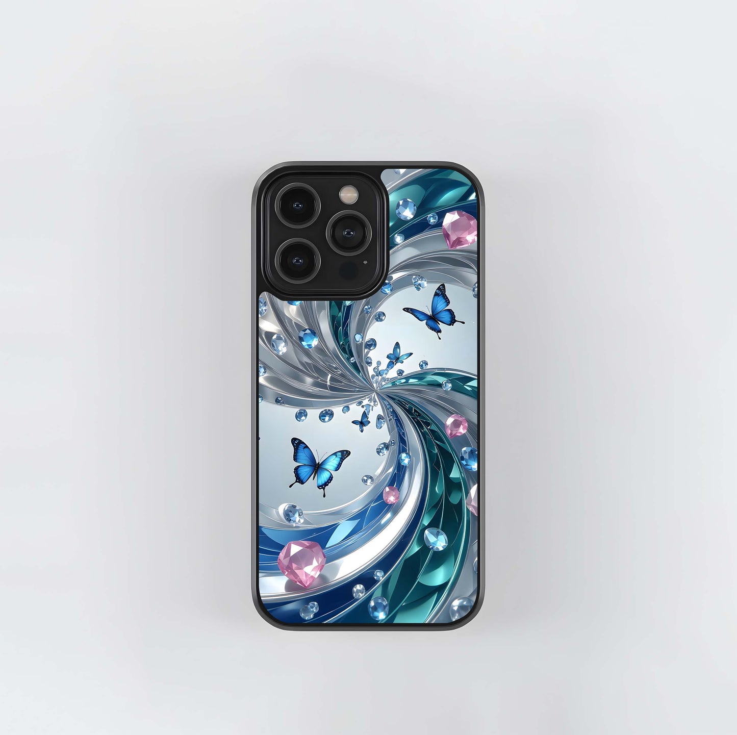 Butterfly Gem Vortex Glass Case