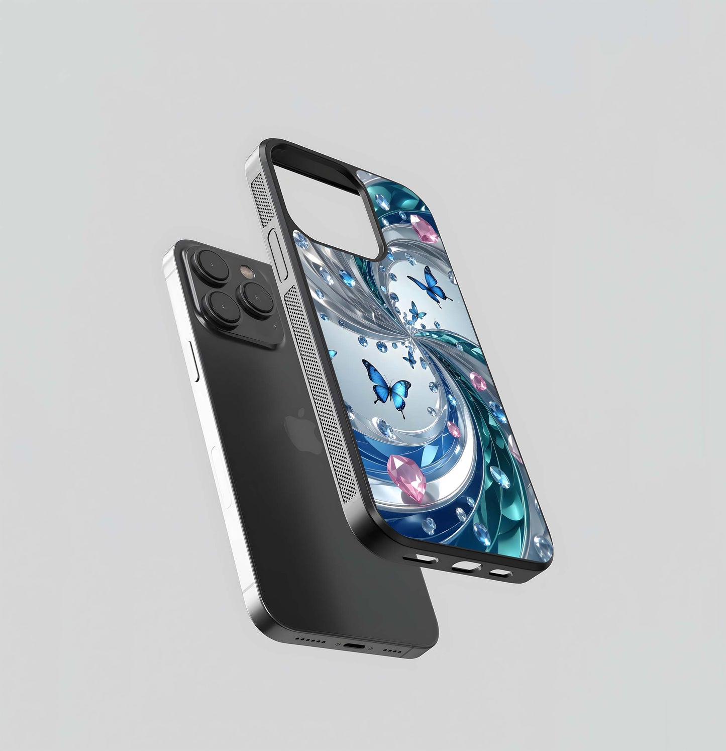 Butterfly Gem Vortex Glass Case