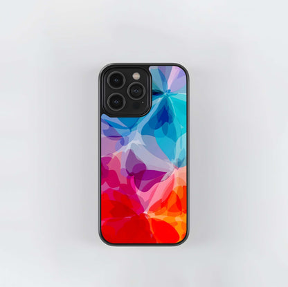 Watercolor Petal Overlay Glass Case