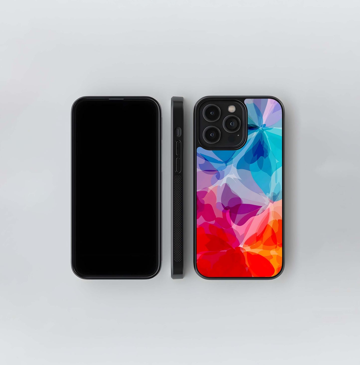 Watercolor Petal Overlay Glass Case