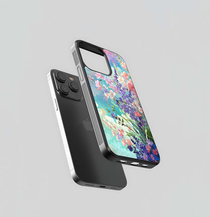 Watercolor Wildflower Sky Glass Case