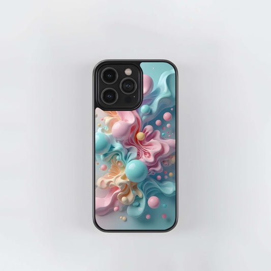 Whipped Pastel Swirls Glass Case