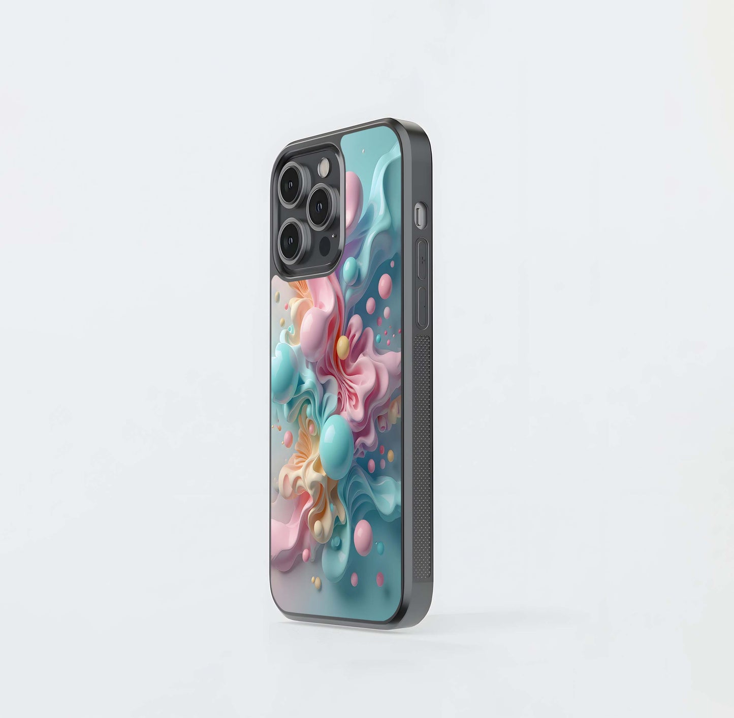 Whipped Pastel Swirls Glass Case