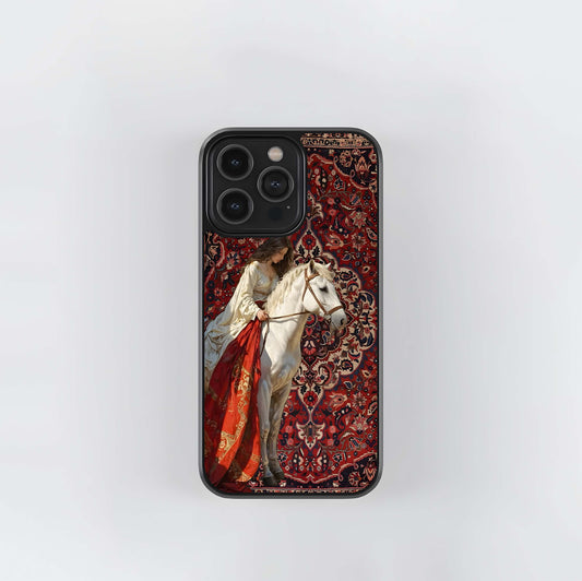 Aesthetic Collage of Muted Tones Glass Case