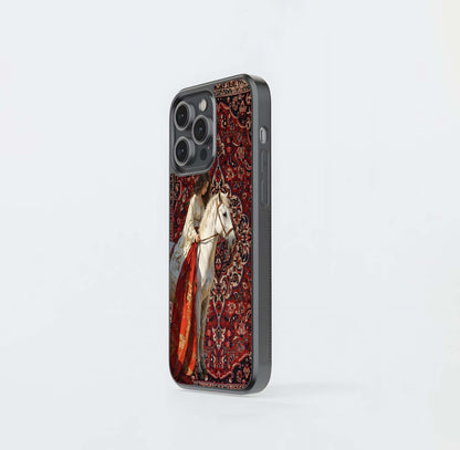 Aesthetic Collage of Muted Tones Glass Case