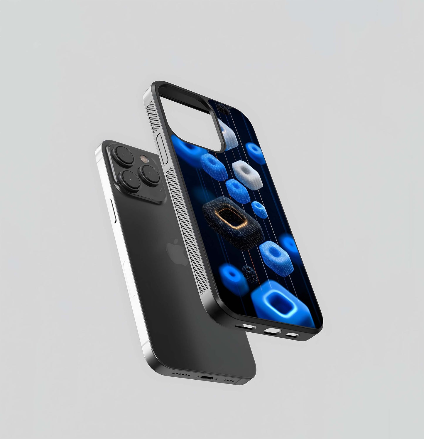 Floating Luminous Cubes Glass Case