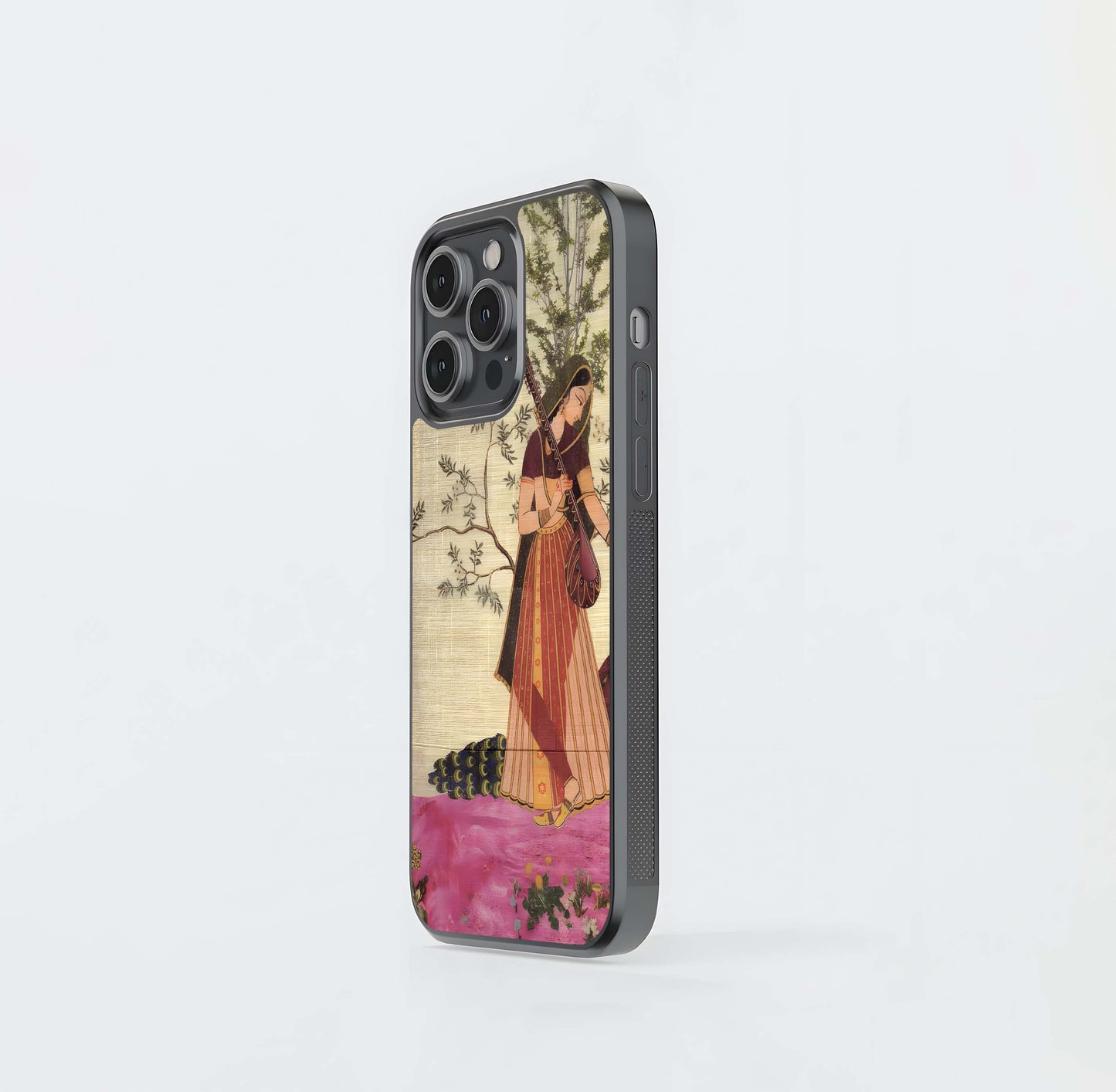 Ancient Lady Art Glass Case