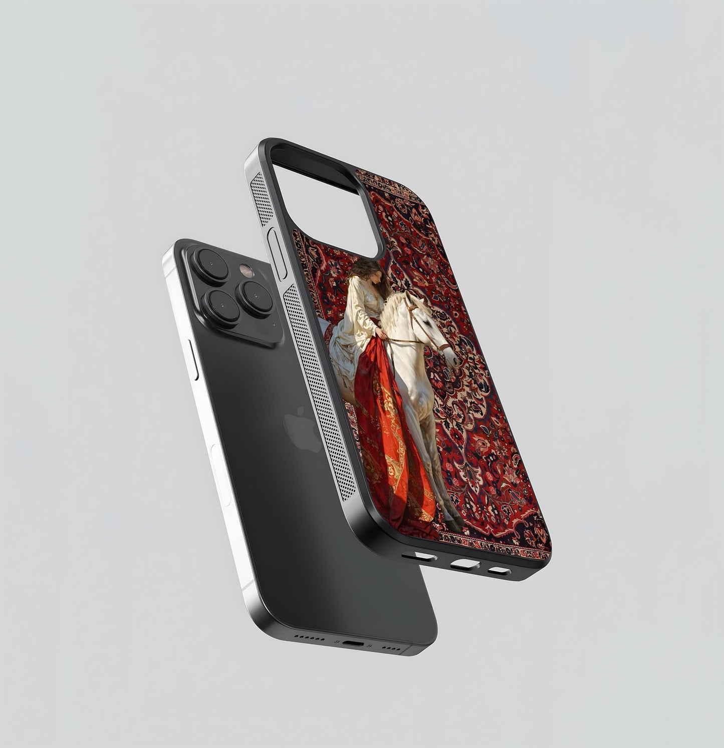 Aesthetic Collage of Muted Tones Glass Case
