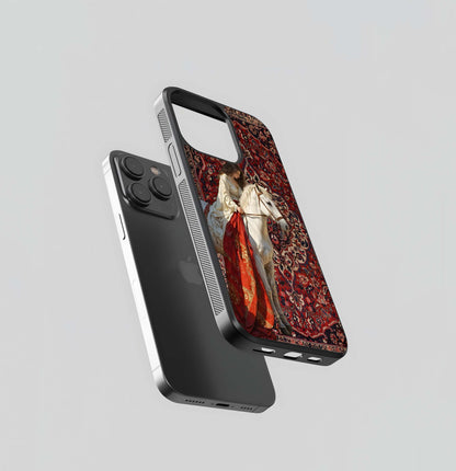Aesthetic Collage of Muted Tones Glass Case
