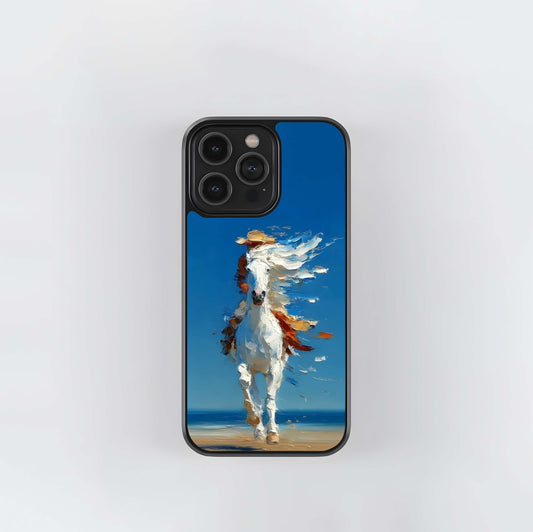 White Horse Palette Knife Glass Case