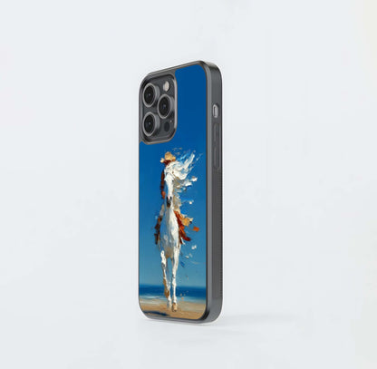 White Horse Palette Knife Glass Case