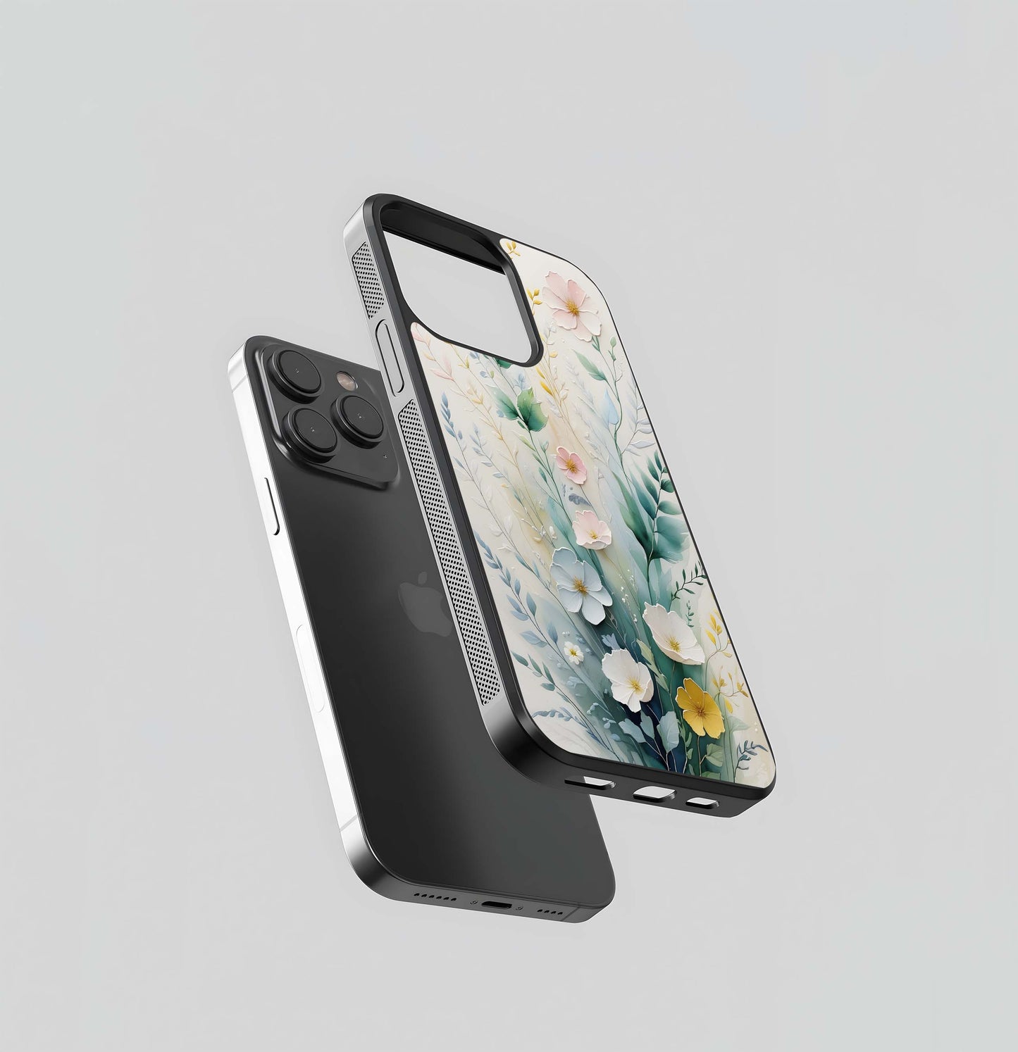 White Petal Serenity Glass Case