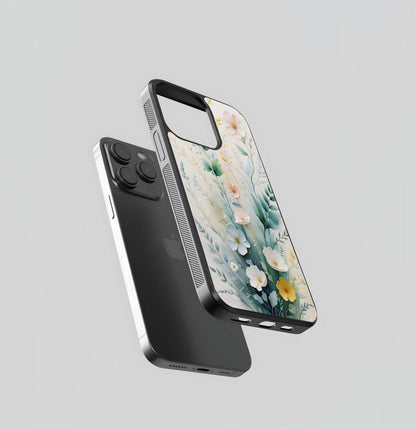 White Petal Serenity Glass Case