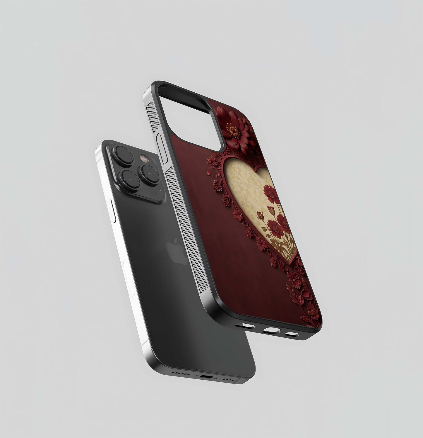 Wine Heart Vintage Art Glass Case