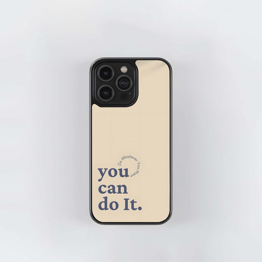 You Can Do It Minimal Glass Case