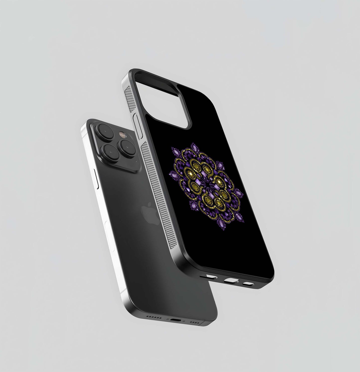 Gemstone Mandala Glass Case