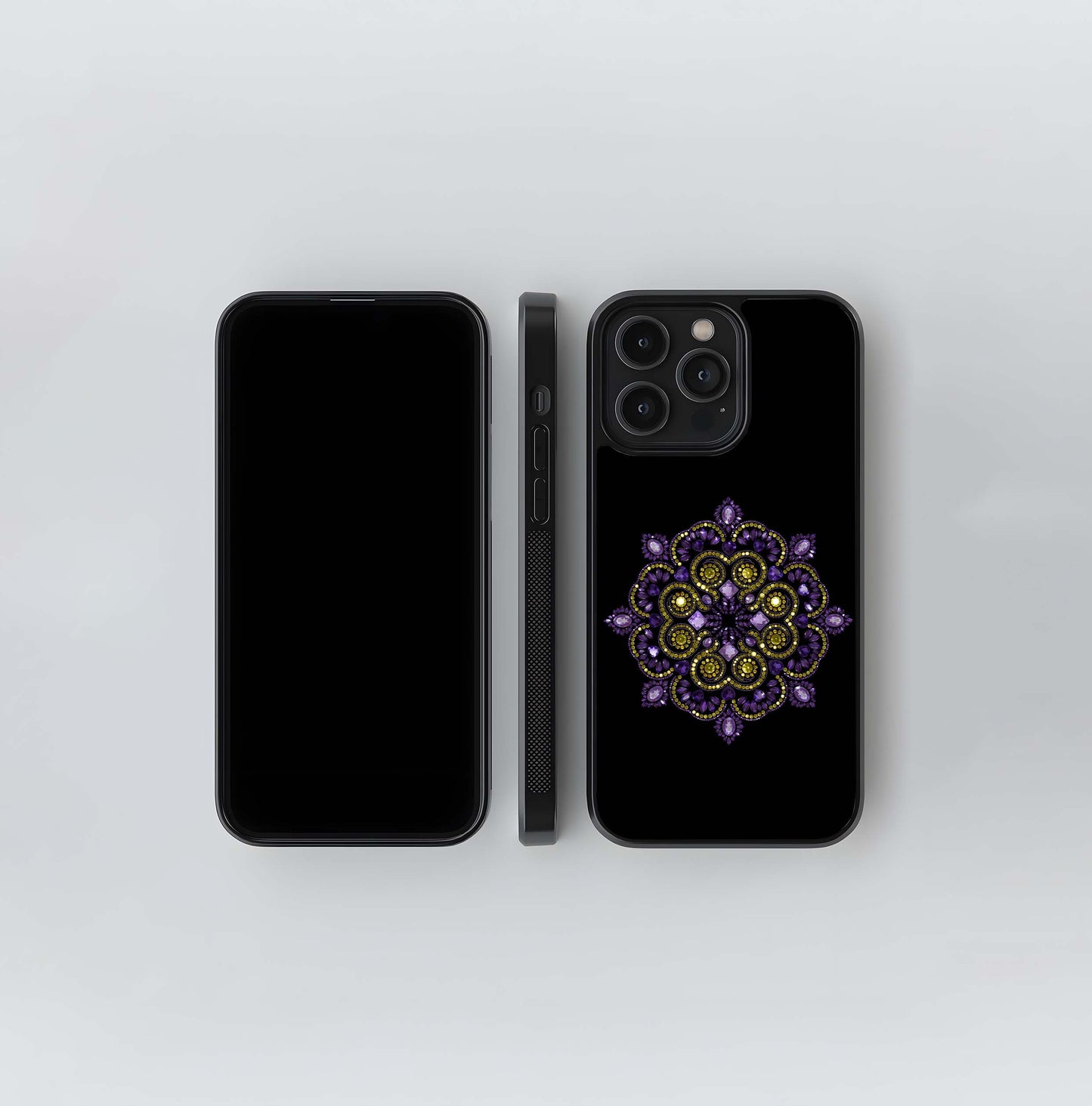 Gemstone Mandala Glass Case