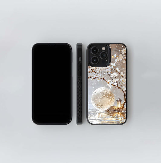 Silver Blossom Glow Glass Case